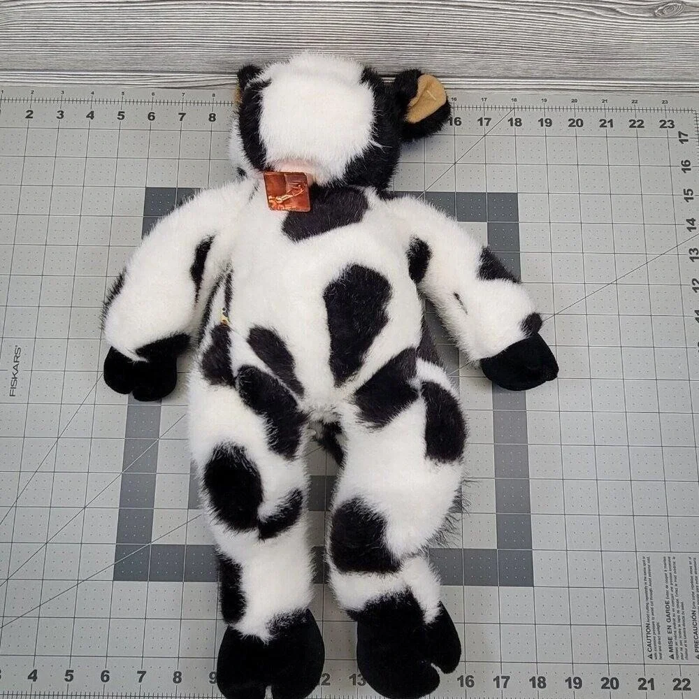 Build A Bear Plush Holstein Cow Black White Spotted 1997 Farm‎ Animal Bell FFA